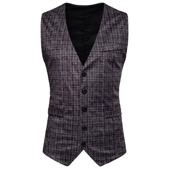 

Mens Vest Casual Nightclub Suit Vest Men 2019 Brand New Slim Fit Vest Waistcoat Busienss Wedding Prom Vests Gilet Costume Homme