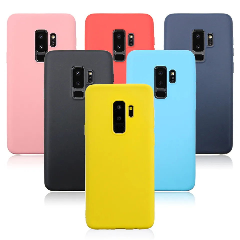Candy Macaron Color Case For Samsung S6 S7 Edge S8 S9 plus 01