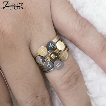

constella ring stainless steel rings for women men gold finger ring constellations couple female jewellery girl