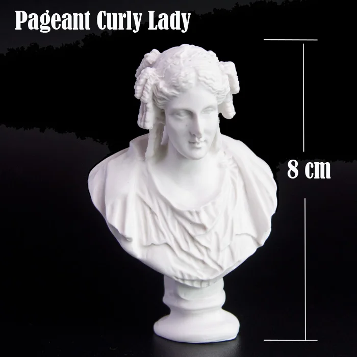 Художественная Скульптура смоляный портрет Giuliano Statue статуя Аполлона AthenaCaracalla Laocoon - Цвет: Pageant Curly Girl