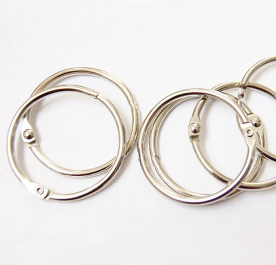 

Drapery Clip Rings Binding iron ring Hoop Ring Removable round hoop loose leaf photo albums 15mm-60mm, 50pcs