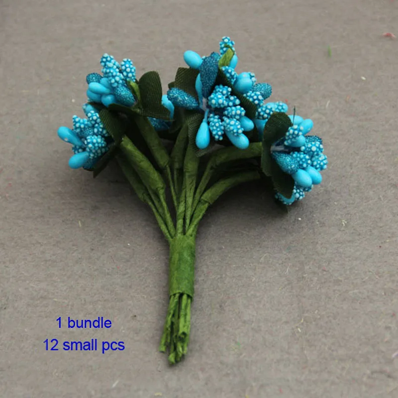144PCS/lot(12 bundles) Artificial Flowers Stamen Wire Stem/Marriage Leaves Stamen DIY Decorative Wreath Wedding Box Decoration