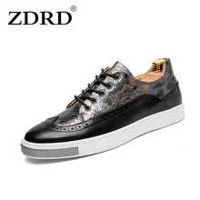 ZDRD/брендовая мужская обувь в минималистичном стиле из натуральной кожи; мужская повседневная обувь на плоской подошве; брендовая Весенняя официальная Повседневная обувь; мужские оксфорды на плоской подошве
