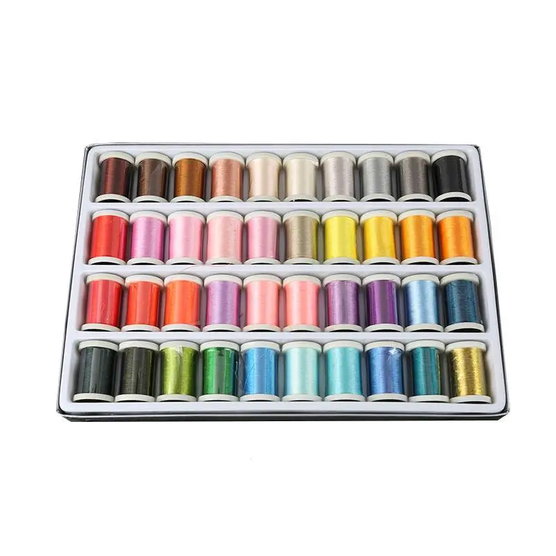 40 Colors Embroidery Machine Embroidery Thread DIY Hand Sewing Thread Stitching Machines Thread ...