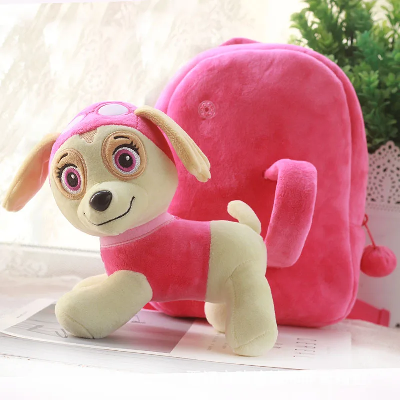 

Paw Patrol Dog Doll Paw Plush Backpack kindergarten Skye doll Separable Small School Bag Soft Harmless Children Action Figures
