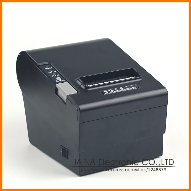 Parallel and USB Interface 80MM Thermal Receipt Printer, 250mm/s High Speed POS Printer Auto Cutter Support Logo printing 300 mm s print speed black 80mm pos thermal receipt printer auto cutter cut windows2000 xp vista 8 10 linux usb ethernet