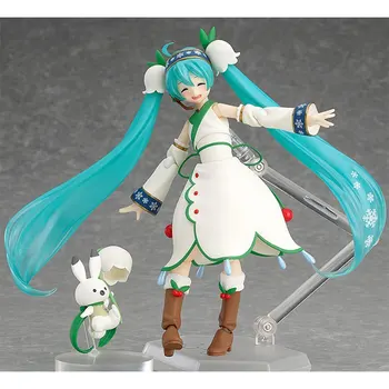 

Anime Idol 2015 Figma 024 Hatsune Miku snow in summer 13cm pre-painted pvc action figure Movable Model Collection Toys