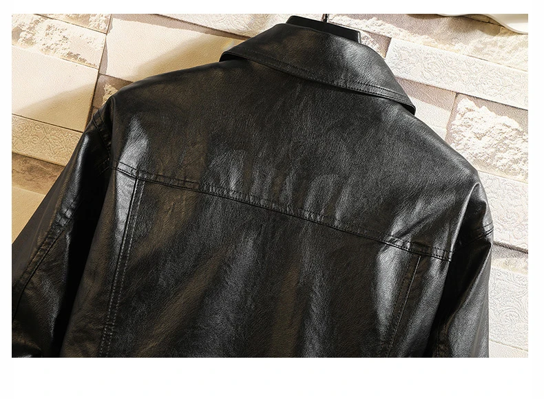 Модная мужская кожаная куртка весна осень повседневные свободные мотоциклетные мужские пальто из искусственного меха хип хоп большие размеры 5XL
