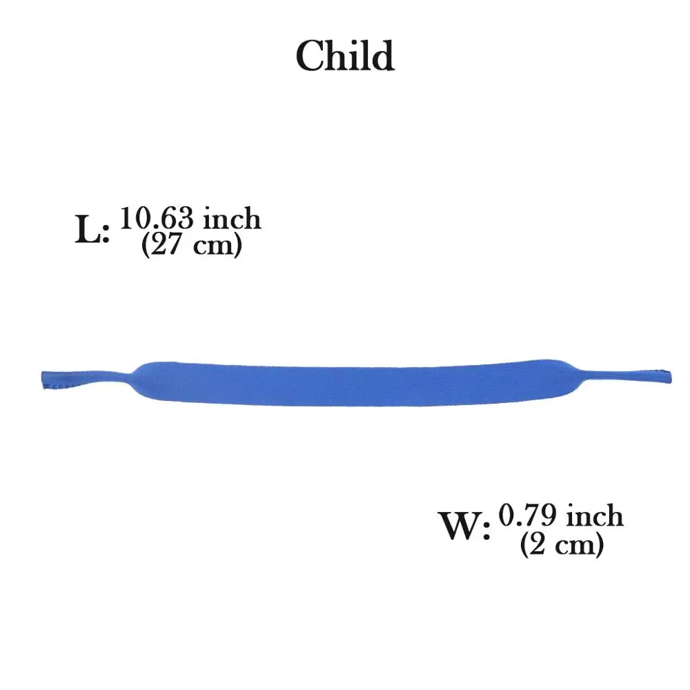 50 x очки Неопреновая Шея ремень фиксатор шнура/цепь/ремешок Строка для солнцезащитные очки 5 цветов черный/синий/красный/зеленый/розовый - Цвет: Blue-Child