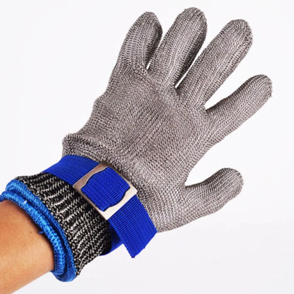 1 шт. защитные перчатки из нержавеющей стали с металлической тонкой сеткой