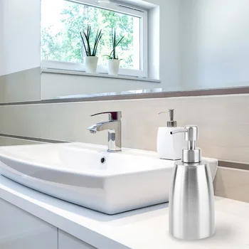 

Stainless Steel Liquid Pump Soap Automatic Sanitizer Lotion Dispenser Hand-washing Sanitizer Bottle for Kitchen Bathroom