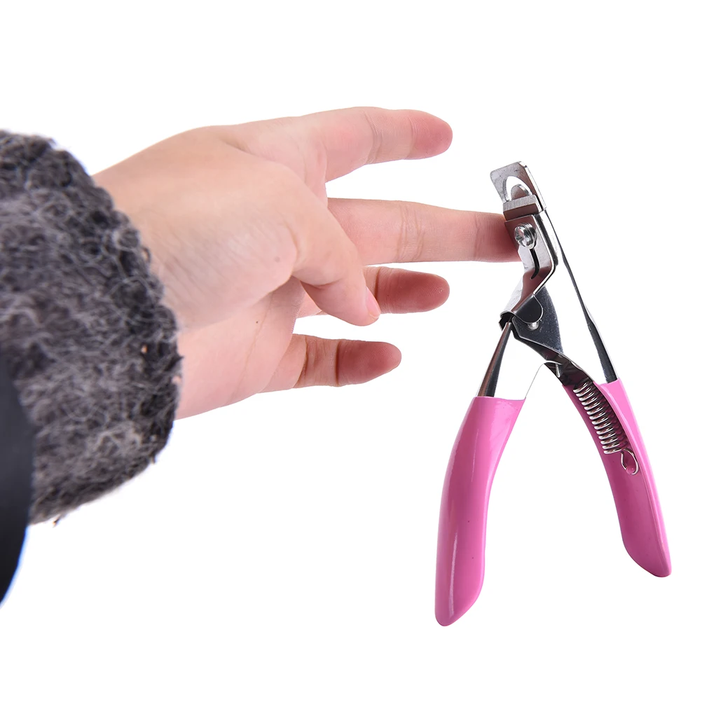 

1x False Nail Clipper Fake Finger Nail Tips Edge Cutter Steel Shears Scissors Manicure Tools Cosmetic Tool