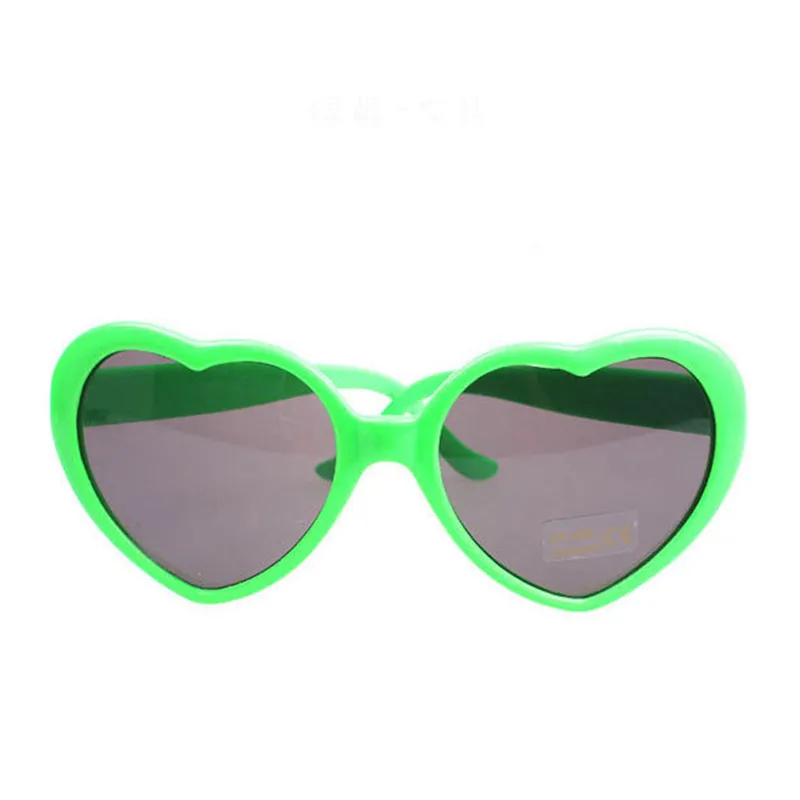 Iboode, детские солнцезащитные очки в форме сердца, милые детские очки, черные, красные, для мальчиков и девочек, солнцезащитные очки, уличная мода, анти-УФ - Цвет линз: Зеленый