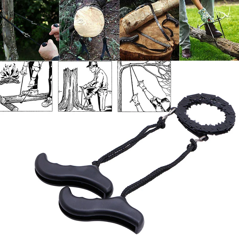 

Survival Chain Saw Hand ChainSaw Fast Cutting EDC Camping Tool Pocket Gear NEW