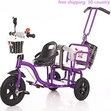 Двойной детский велосипед, трехколесный велосипед, двухколесный велосипед для детей, большой мужской и женский ребенок