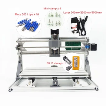 

2 in 1 cnc and laser machine GRBL control PCB engraving machine diy mini cnc router 3018 PRO with GRBL control