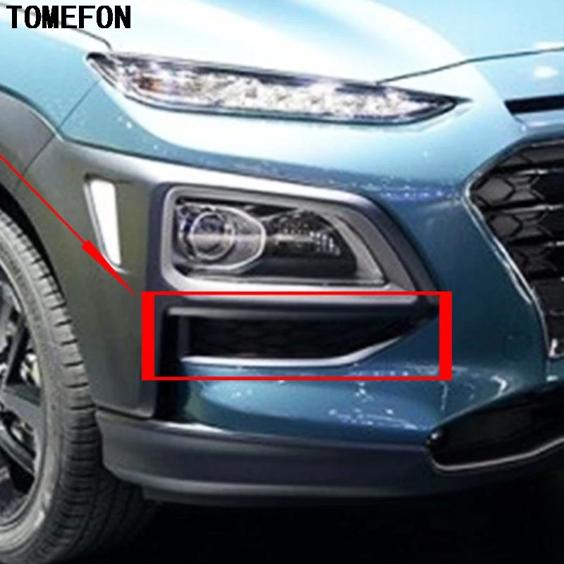 TOMEFON для Hyundai Kona Encino 2018 2019 ABS Хромированная передняя противотуманная фара выдувной