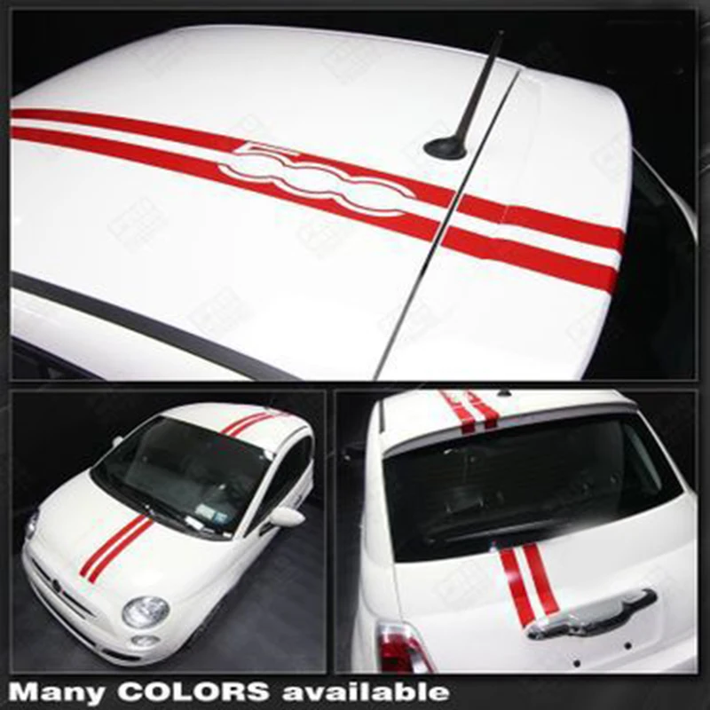 Car roof stickers Body 500 Auto Car Accessories For Fiat 500 500Cin