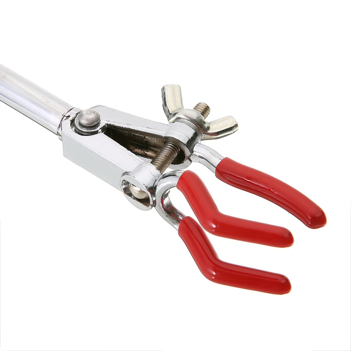 1pc Tube Clamp Holder Clamp Range 0-30mm Single Adjustment 3 Prong Extension Flask Clip Laboratory Clamp for Chemistry Lab Stand