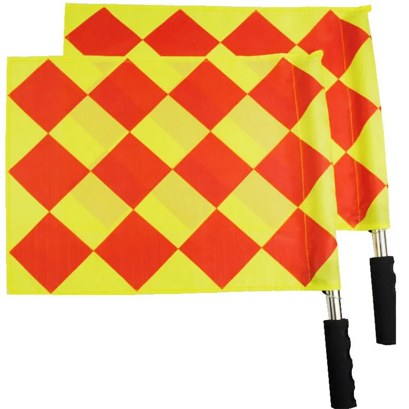 Football Linesman Flags Soccer Referee Flag 2PCS Hockey Team Sports Rugby Dropshipping Training