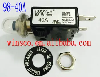 

10PCS/LOT 98-40A Waterproof cap 100% NEW KUOYUH CIRCUIT BREAKER 98 SERIES 40A