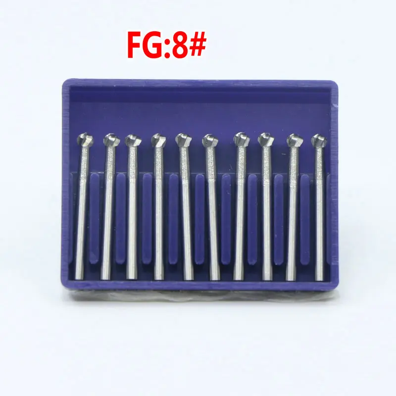Dental Fissure Burs FG 5-8# Round Tungsten Carbide Burs for High Speed Handpiece Endodontics Drills Endo Files