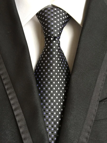 8cm New Arrival Men Formal Tie Black Dots Spots Necktie Top Quality ...