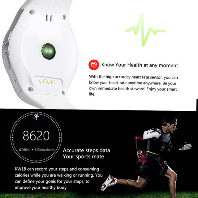 Kaimorui Smart Watch Men Passometer Monitor Heart Rate Phone watch SIM Card for IOS Android Bluetooth Watch Smart