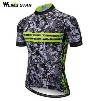 

Weimostar Brand Camouflage Cycling Jersey Shirt Road MTB Bike Jersey Men Polyester Bicycle Wear Summer Downhill Cycling Clothing