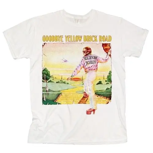 

Elton John 'Goodbye Yellow Brick Road Album' T Shirt New & Official Newest 2018 T Shirt Men T Shirt