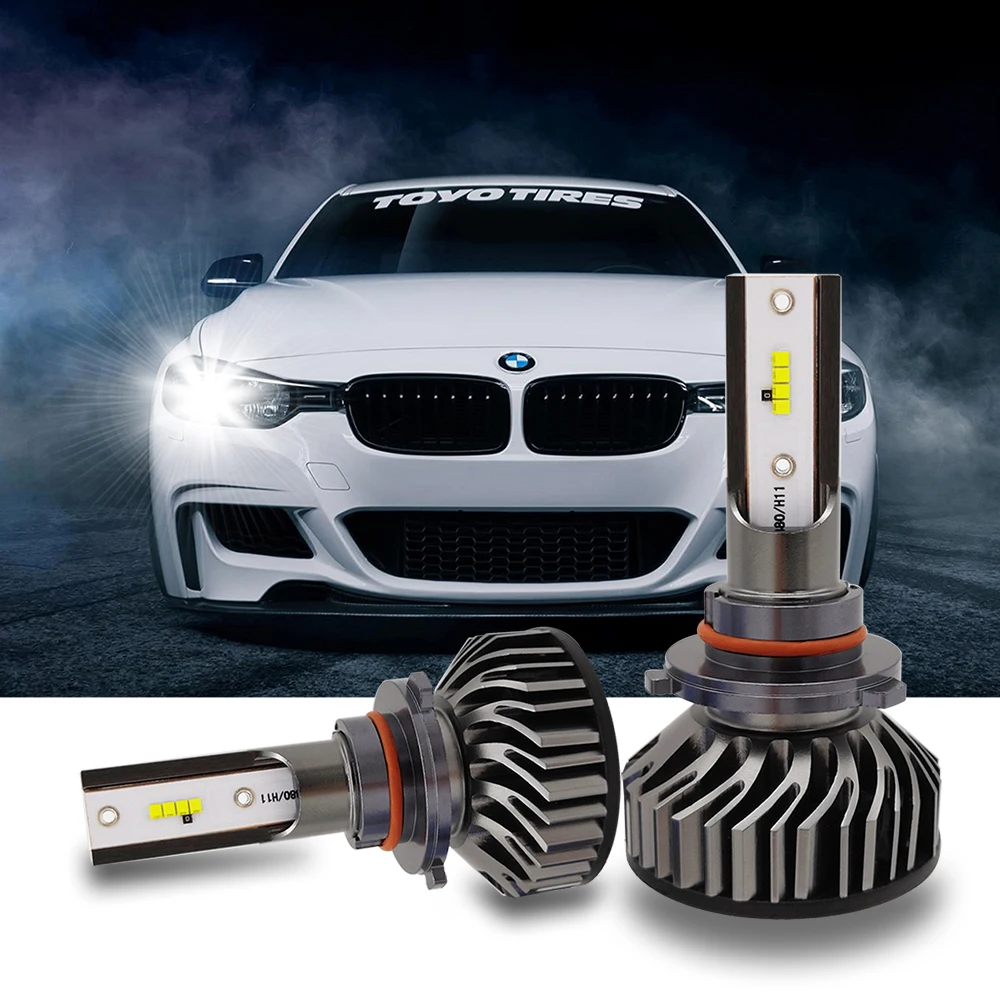 Светодиодные лампы для автомобильных фар H1 H3 H7 H11 9005 HB3 9006 HB4 ZES|Передние LED-фары