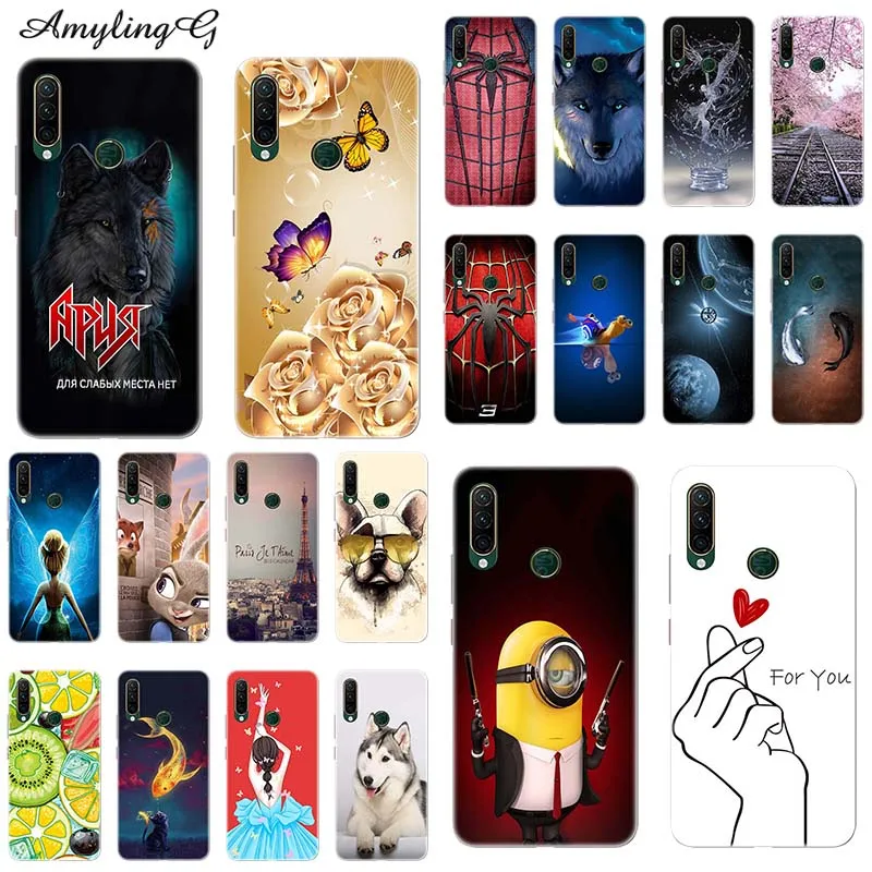 

Phone Cases For Lenovo Z6 Lite L38111 / Z6 Youth Edition 6.3" Case Print Rose Wolf Patterned Cover Soft Silicone TPU Shell Coque