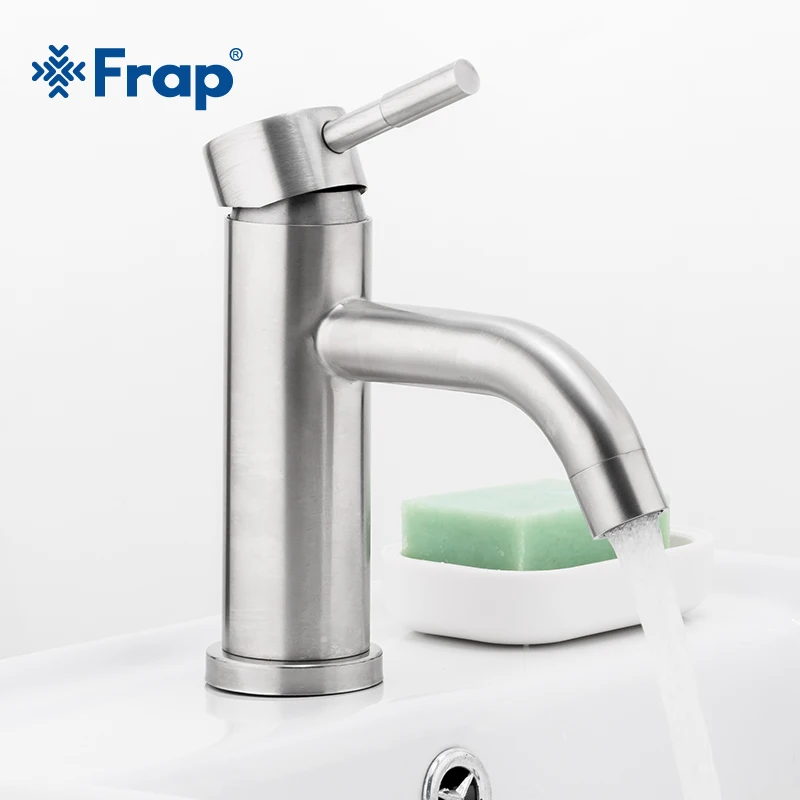 

Frap Simple Style 304 Stainless Steel No Lead Basin faucet Deck Mounted Waterfall Single Hole Bathroom Faucet Sink Tap Y10169