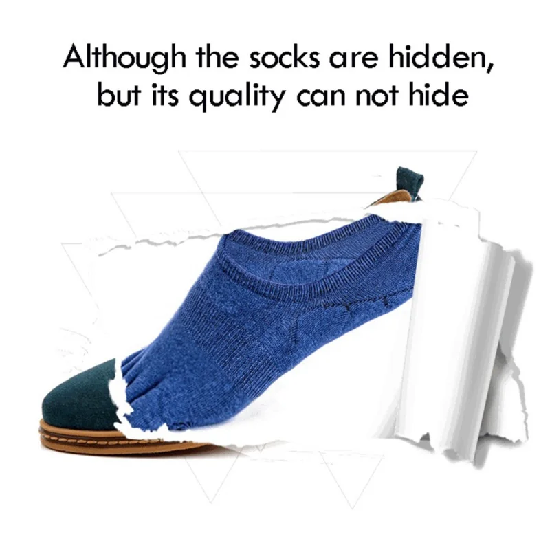 Мужские спортивные носки, однотонные, невидимые, пять пальцев, носки, хлопок, пот, дезодорант, носки