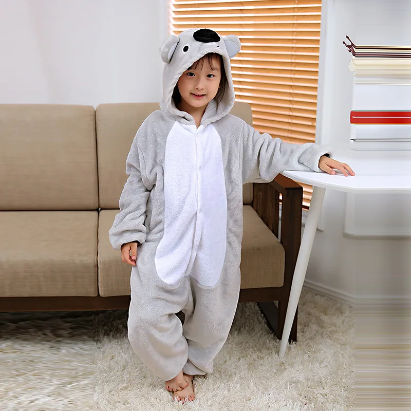 

Dollplus 2019 Autumn Winter Kigurumi Pajamas for Children Kids Pajama Boy Girl Clothes Sleepwear Pajamas Hooded Cosplay Pajama