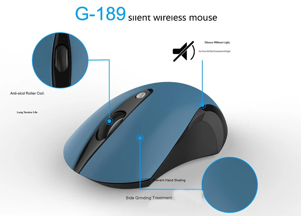 SeenDa 2.4G Wireless Mouse Slient Button Optical Mice for Laptop Noiseless Vertical Mouse for PC Computer