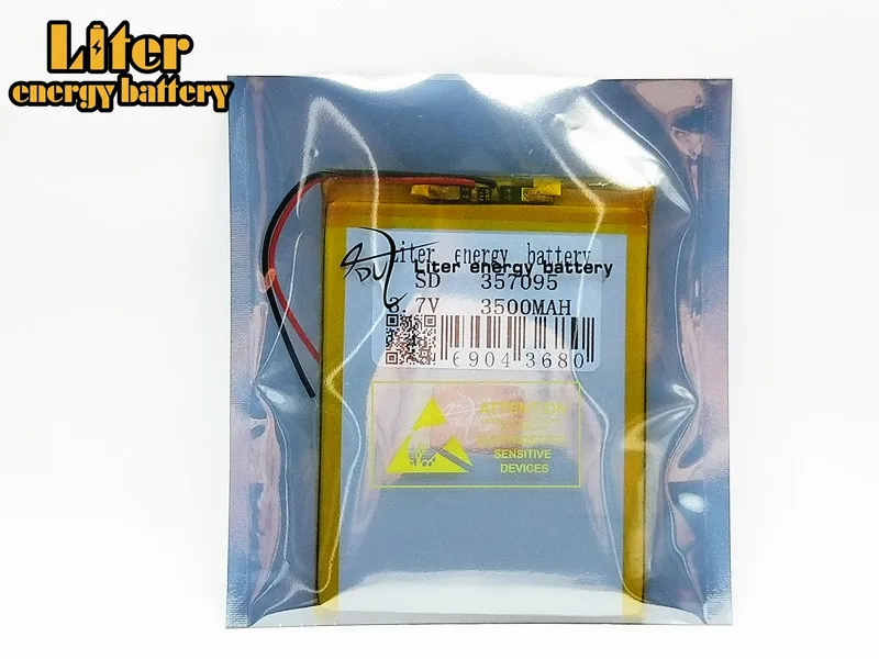 357095 3,7 V 3500 mAh литиевая батарея Замена для MP4 MP5 gps DVD, PAD MID планшетных ПК BT перезаряжаемая Колонка Батарея