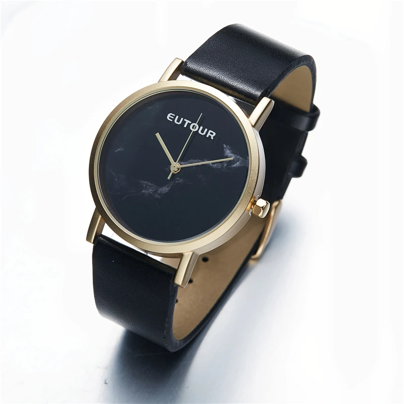 

EOTOUR Luxury Women's watch Dress Vintage leather bracelet Marble Watches Casual Fashion Waterproof Ladies Quartz Wristwatches