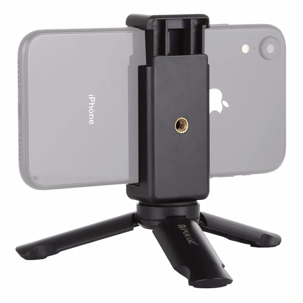 PULUZ Mini Plastic Tripod + Universal Phone Clamp Bracket For iPhone