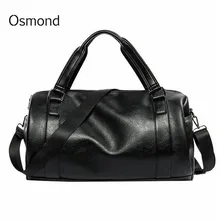Osmond мужские дорожные сумки черные сумки высокого качества сумка через плечо из искусственной кожи мужская дорожная сумка в деловом стиле выходные сумки