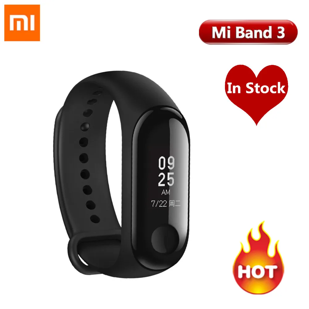 

Original Xiaomi Mi Band 3 Smart Bracelet With OLED Display Touchpad Waterproof Smart Heart Rate Fitness Bluetooth Wristband