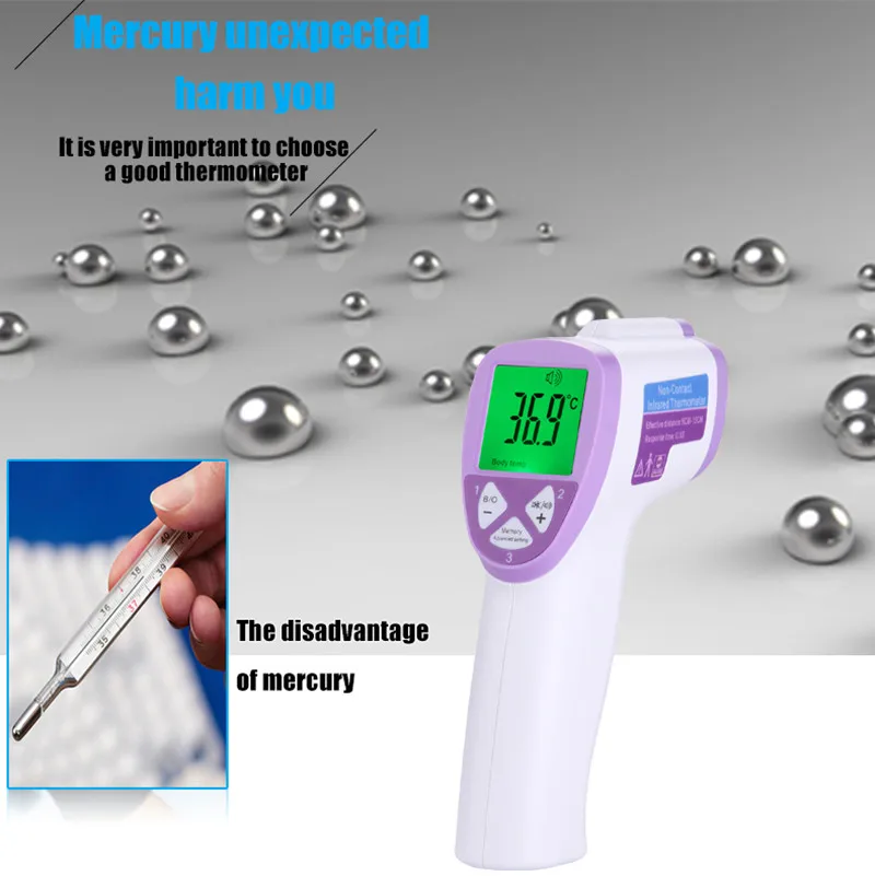 Диагностический инструмент цифровой термометр для измерения температуры тела у малышей; Бесконтактный инфракрасный термометр для тела Температура измерения 3-Цвет Подсветка