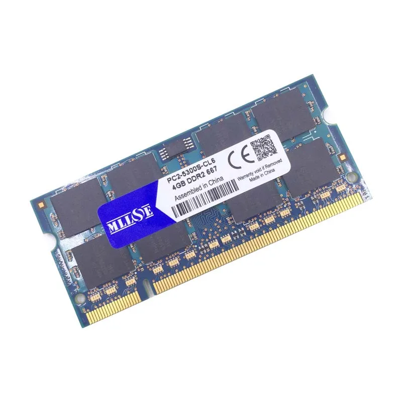 MLLSE 1 Гб 2 ГБ 4 ddr2 667 МГц pc2 5300 sodimm ноутбук ram so dimm оперативная память sdram|memoria ddr2|memoria