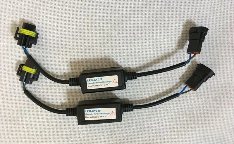 

2pcs H8 H9 H11 LED Headlight Canbus Decoder Adapter Error Free Anti Flicker Flash Error Canceler higher spec