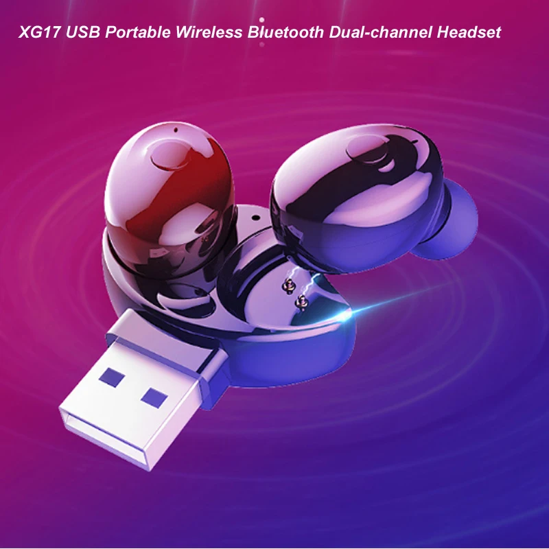 

Huppgou XG17 Wireless Bluetooth 5.0 earphones TWS Pairs Ears Dual 5.0 Headphones Stereo Wireless Sports Mini for Music Games