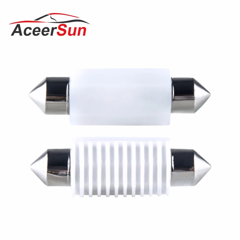 Aceersun 2 шт. светодиодный освещение для чтения в машине C5W 31 мм 36 39 41 Canbus светильник
