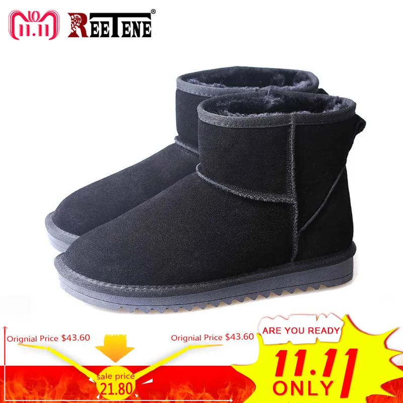 REETENE Warm Winter Men Snow Boots Casual Slip On Men Shoes Hard-Wearing Non-Slip Snow Boots Fur Men Shoes Big Size 46 47 REETENE Warm Winter Men Snow Boots Casual Slip On Men Shoes Hard-Wearing Non-Slip Snow Boots Fur Men Shoes Big Size 46 47