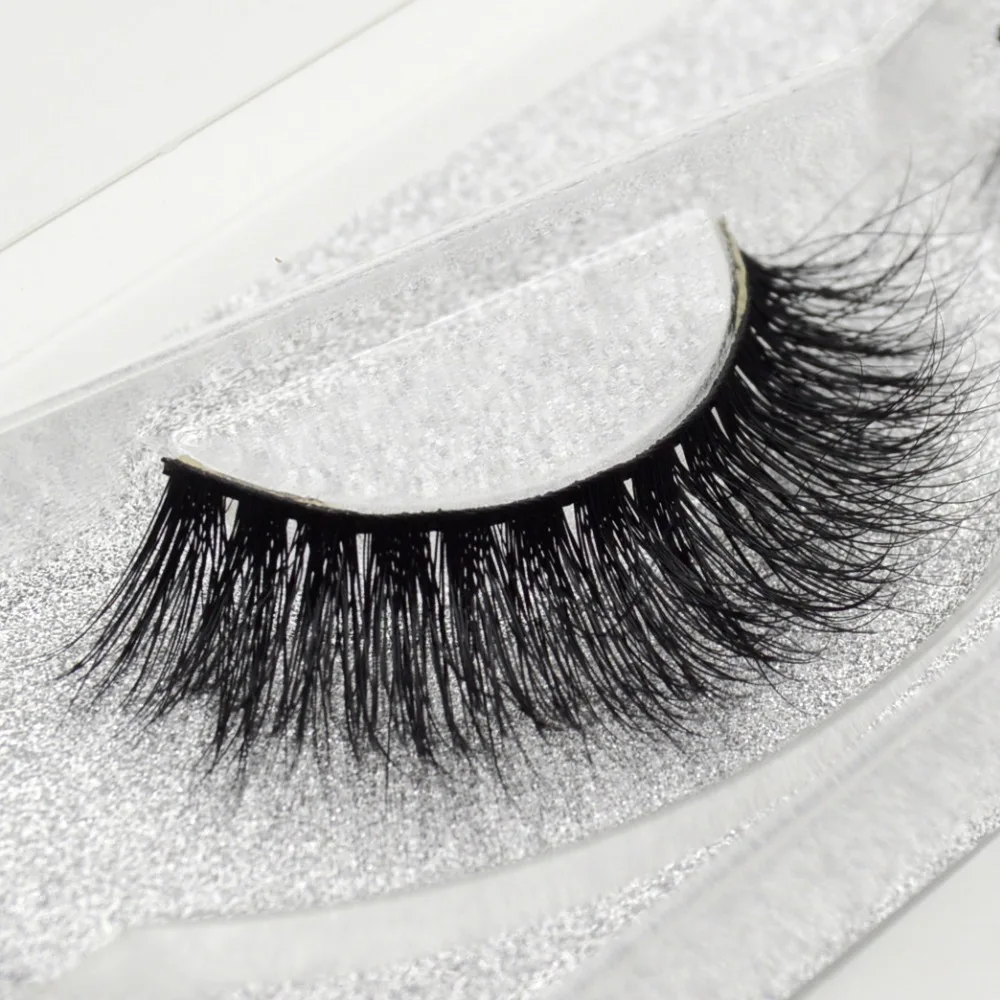 

visofree Handmade Thick 3D Mink False Eyelashes Dense Soft Natural Eye Lashes Stage Makeup False Eyelashes 1 Pair A06