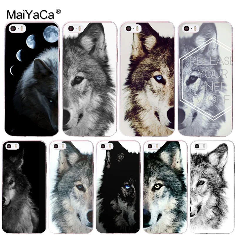 

MaiYaCa Animal half wolf Fashion Fun Dynamic phone case for Apple iPhone 8 7 6 6S Plus X 5 5S SE 5C 4 4S Mobile Cover
