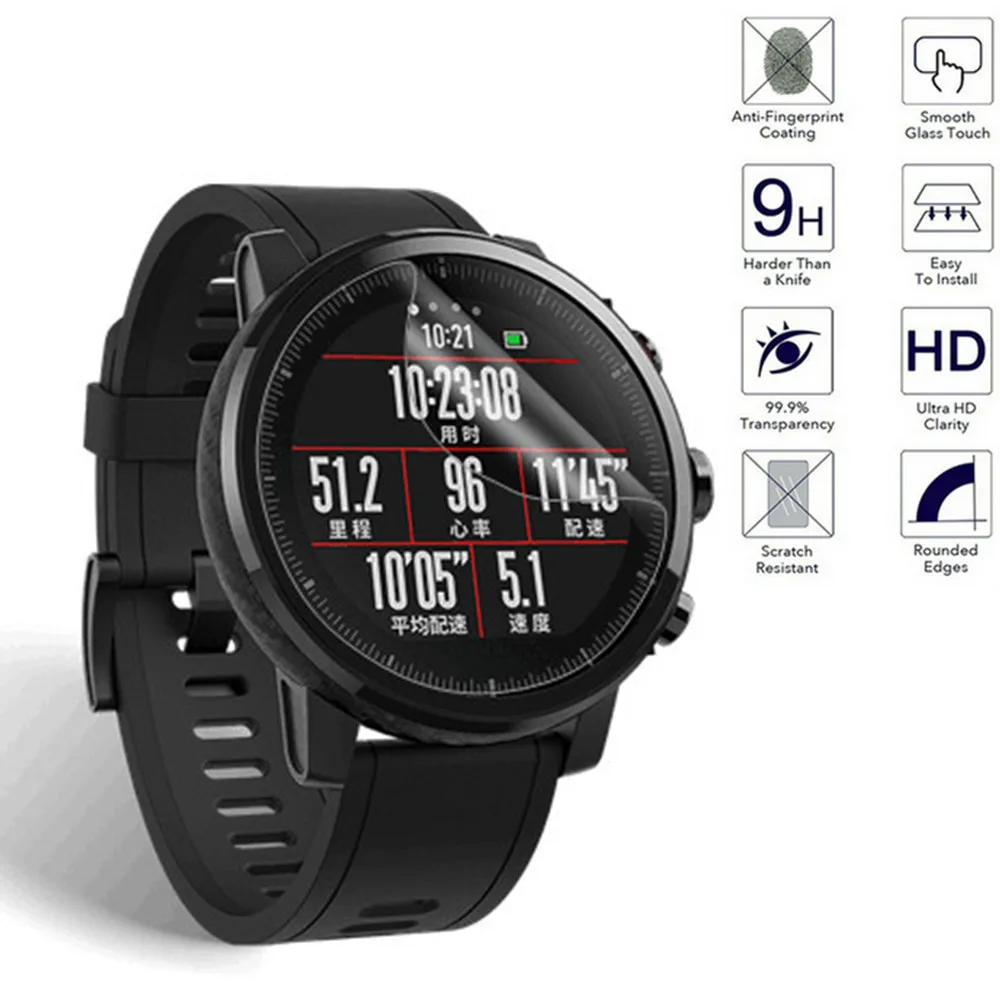 Защитная пленка для экрана Huami AMAZFIT 2/2 S, аксессуары для умных часов 9 H, Взрывозащищенная защитная пленка для экрана, 2 шт